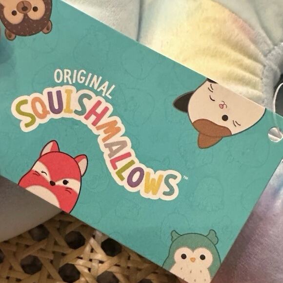 Original Squishmallows Kids Slippers 13/1 Unicorn Pastel Tie Dye Plush Jazwares - Picture 4 of 8